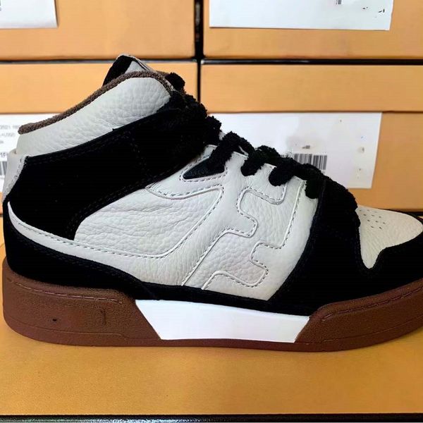 

high match sneaker casual shoes designer fashion flat platform woman suede low luxury rubber sole fende little monster big eyes mens womens, Black