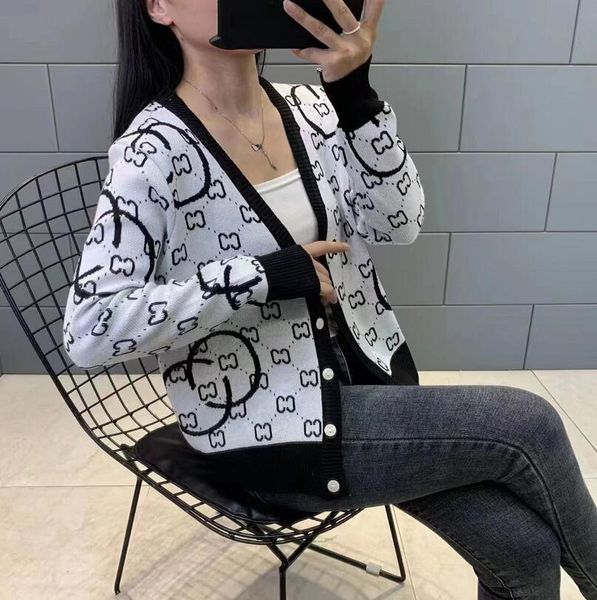 

designer women's sweaters v-neck casual cardigan simple solid pink red dark green female fall korean style outerwear coat, White;black