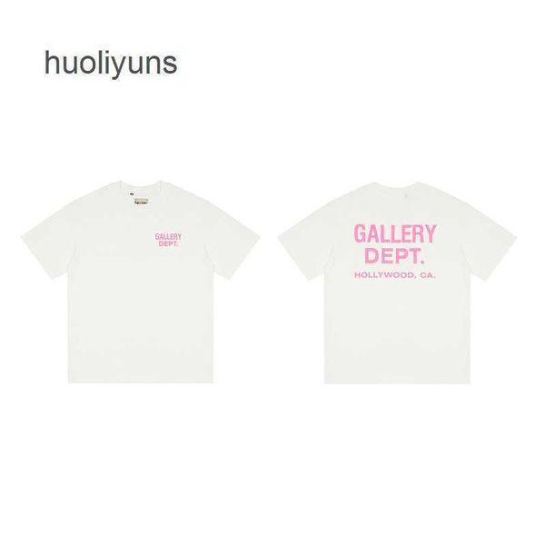 

dept t shirts galleryes mens streetwear fashion brand pink printed short sleeve loose casual t-shirt, White;black