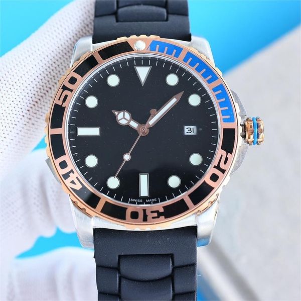 

men watch 41mm mechanical automatic watchs ceramic bezel sapphire watches leather strap movement watches luminous wristwatch optional waterp, Slivery;brown