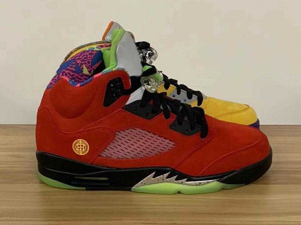 

shoes authentic 5 what the varsity maize court purple ghost green solar orange5s men sneakers