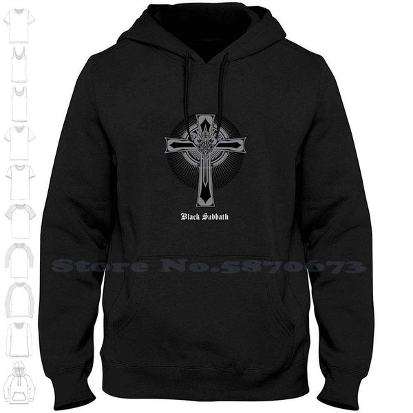 

men's hoodies & sweatshirts fleece a cross creamy black paranoid english rock band essential t-shirt streetwear sport hoodie sweatshirt