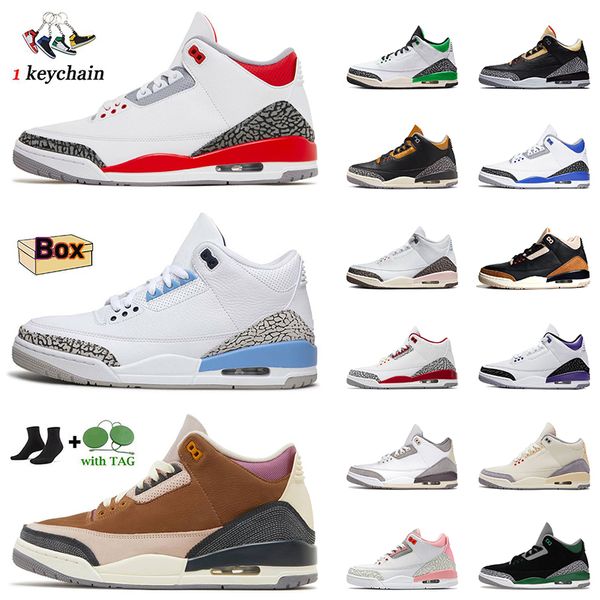 

fashion women mens jumpman basketball shoes jumpman3 fire red unc winterized archaeo brown desert elephant black cement gold lucky green mus