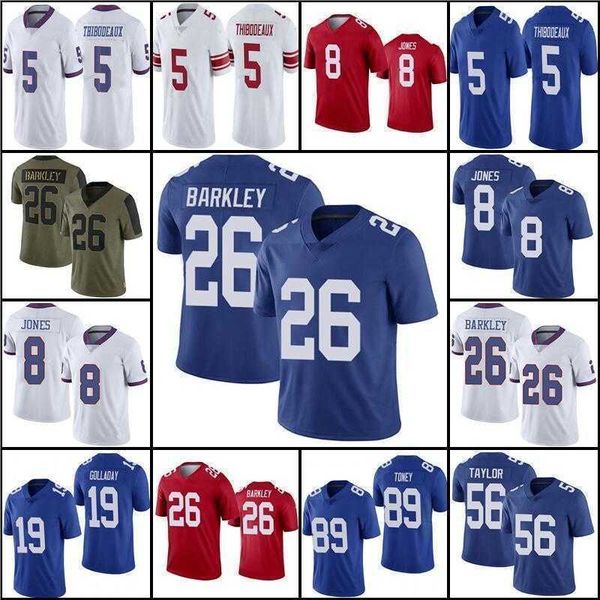 

football jersey new york''giants''nfl''5 kayvon thibodeaux 26 saquon barkley, Black;red