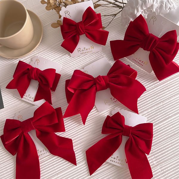 

girls christmas ribbon hair accessories hairclips bb clip barrettes clips headbands for kids bow hairpin ornaments headdress baby hair ribbo, Slivery;white