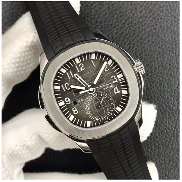 

zf casual watch cal.324 sc fus automatic chain movement function 40.8 mm rubber strap sapphire crystal glass 5164 waterproof sapphire glasse, Slivery;brown