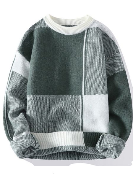 

men's sweaters autumn winter thick knitted black sweaters male long sleeve pullovers oversize crewneck jersey korean fashion men's, White;black