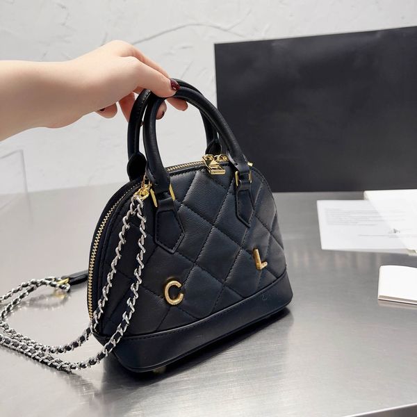

bags designer totes bag women handbag classic luxury pure cowhide brand imitation letter shell shoulder bag fashion solid checker wallet par