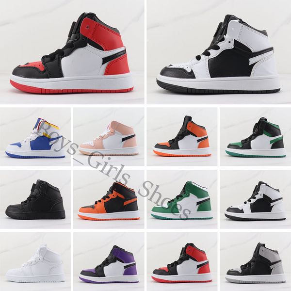 

1s high shoes kids youth born infant toddler trainers boys girls kid shoe sneakers desiganer trainers sneaker boy j 1 chidren 8cp6, Black