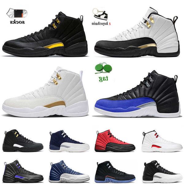 

nk shoe shoes 12s basketball trainers hyper royal with socks black white twist jumpman playoff 12s taxi ovo off flu game winterized wntr ind