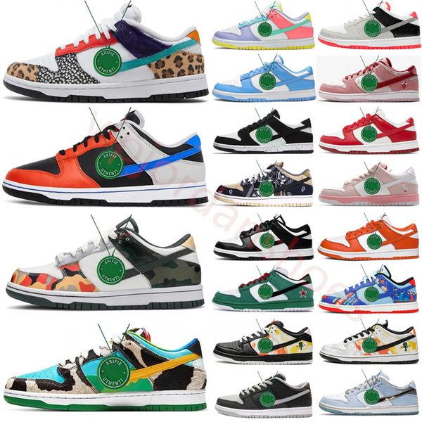 

2023 with box bunks retro triple pink panda shoes designer men women sneakers off unc chicago cool grey fog gai team pink green syracus og d, Black