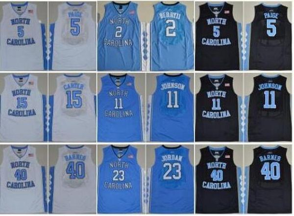 

ncaa basketball north carolina tar heels michael 5 nassir little vince carter 32 luke maye barnes 2019 unc blue black white college jersey