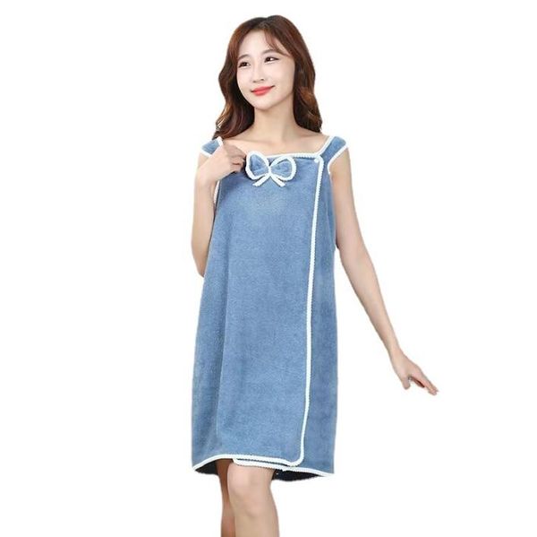 

shower skirt pajamas wearable coral velvet soft absorbent bath towel home female halter skirts bathrobe beauty salon beach towel body wrap b, Blue;red