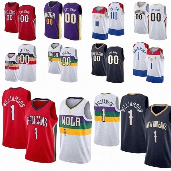 

men zion 1 williamson nop pelican new orlean basketball jerseys brandon ingram cj mccollum jonas valanciunas larry nance jaxson hayes kira l, Black