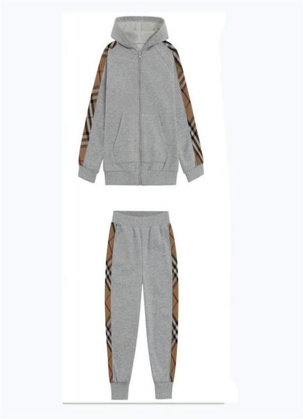 

spring autumn baby boys tracksuits sportswear kids clothing sets boy casual set cotton children plaid hoodies pants joggers 38 ye5919791, White