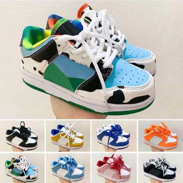 

2022 kids shoes for boy girl sports black white chunky dunks low cows trainers boys and girls athletic outdoor sneakers children eur 25-35 p