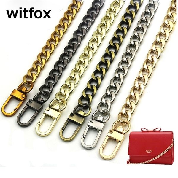 

bag parts accessories chain ladies flat width metal purse strap handle replacement for handbag shoulder 10mm 20160cm 221114, Black