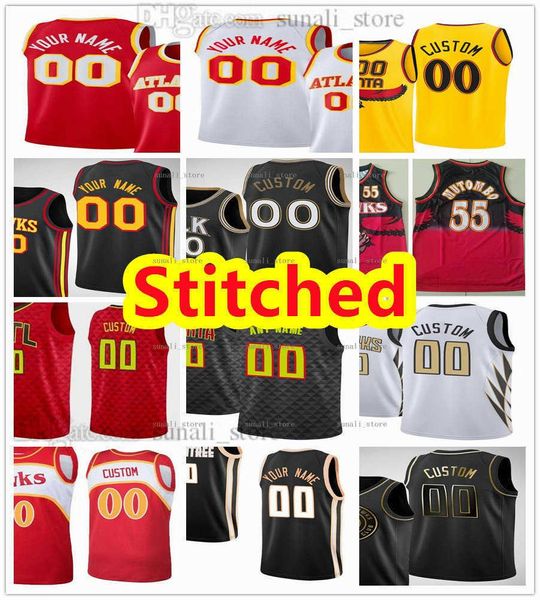 

ncaa stitched basketball jerseys 8 gallinari 13 bogdanovic 15 capela lou 6 williams 12 hunter trae 11 young john 20 collins 3 huerter 2 coop, Black