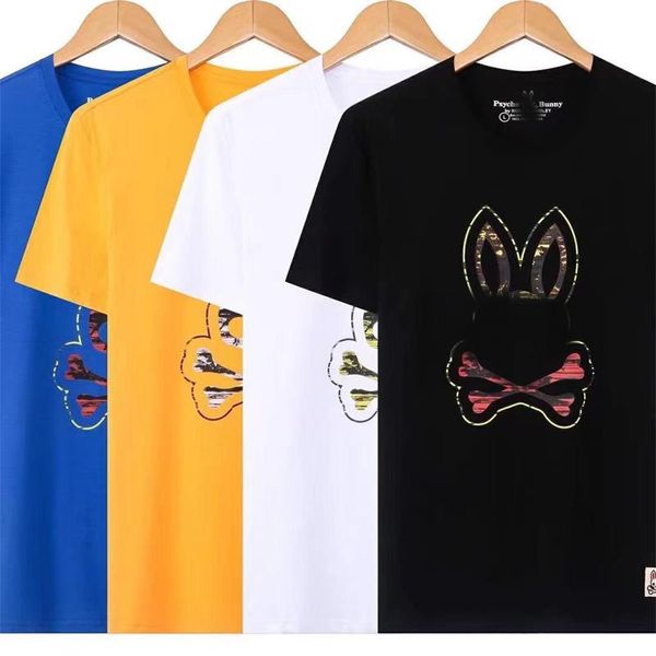 

men's designer t-shirt psycho bunny t-shirt fashion casual costume street shorts sleeve clothes women's t-shirt size m-xxxl #02, White;black