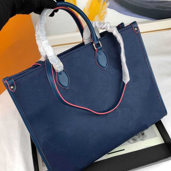 

totes brand bags large capacity package shopping luxury handbag genuine leather plain letter printing internal zipper