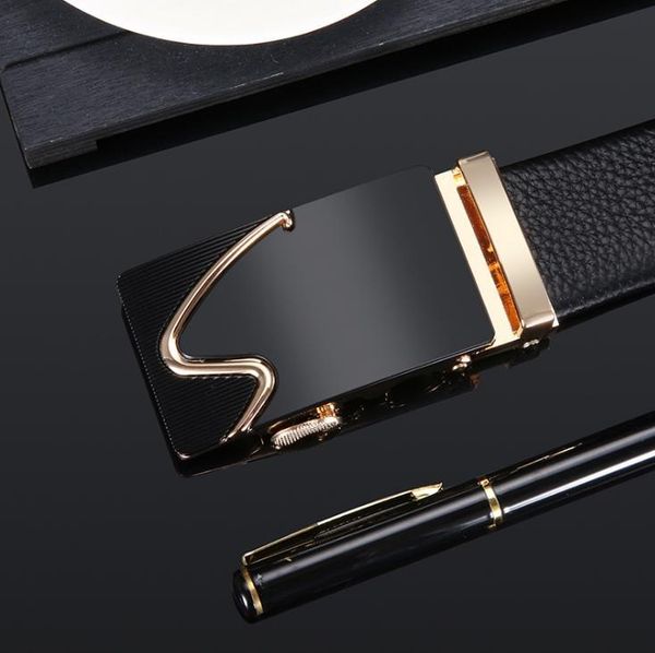 

03 fine belts for men and women. leather belt. click on the store to see more styles. npm, Black;brown
