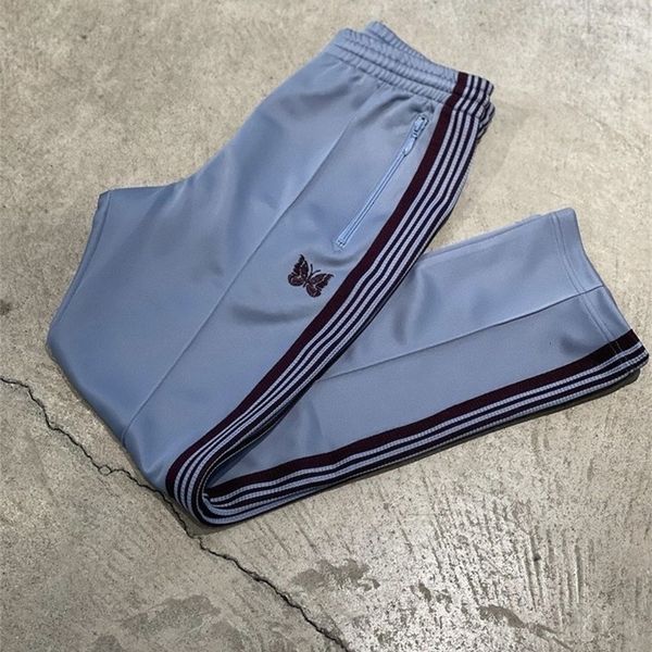 

mens pants men women 1 1 quality webbing striped embroidery butterfly needles track awge trousers ss 221113, Black