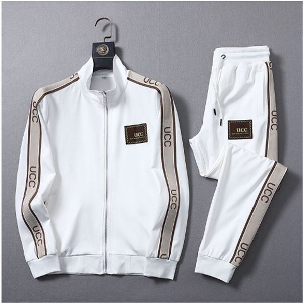 

designers mens womens autumn tracksuits rainbow stripe track suit coats man designers jackets hoodies pants sweatshirts sportswear s-3xl veo, Gray