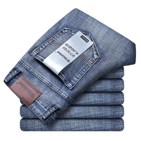 

mens jeans classic jean homme pantalones hombre mannen soft black biker masculino denim overalls pants 221113, Blue