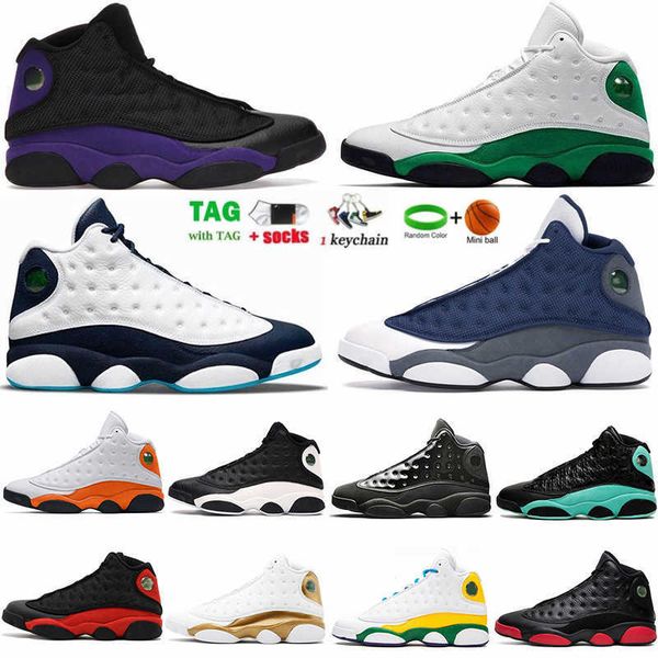 

basketball shoes mens trainers sports sneakers purple gym red flint grey obsidian powder blue white lucky green 13 13s court man s retroes