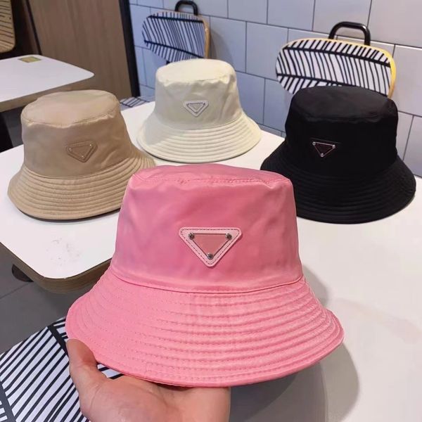 

22 new high edition p family reverse triangle fisherman's hat men's and women's sunshade basin cap bucket cap versatile class, Blue;gray