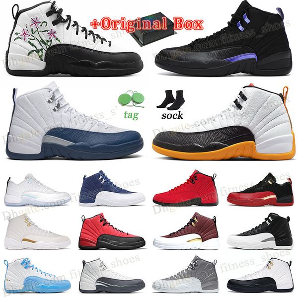 

designer og basketball shoes jumpman 12s new 2022 mens womens sneakers trainers gs floral 25 years in china hyper royal eastside wolf gym re