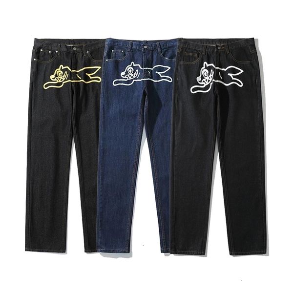 

mens jeans flying dog print men baggy vintage y2k hip hop straight denim cargo pants loose streetwear neutral harajuku wash trousers 221113, Blue