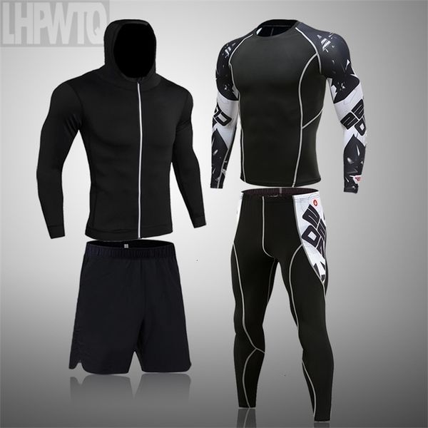 

mens thermal underwear sets compression long johns sport suits tights clothes gym fitness quick dry basketball set 221113, Black;white