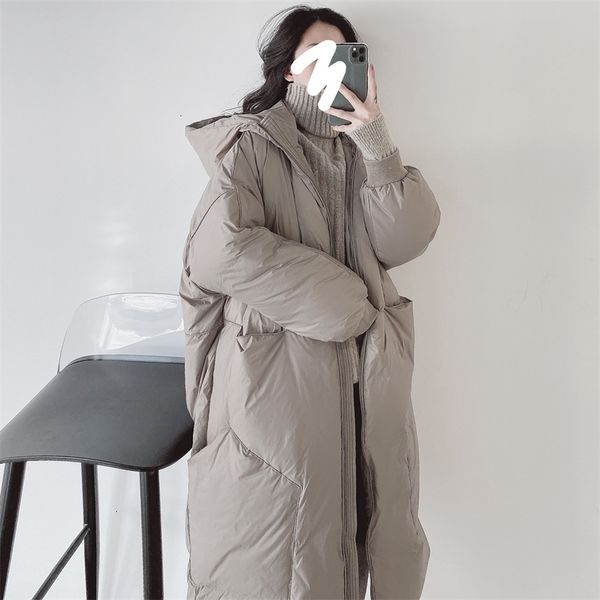 

womens down parkas winter autumn long sleeve women white duck jackets coats ladies windproof warm 221113, Black