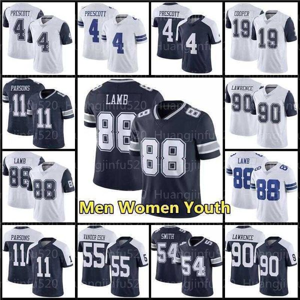 

football jersey 11 micah parsons''cowboys''nfl''55 leighton vander esch, Black;red