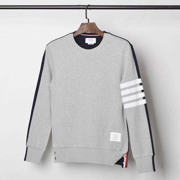 

hoody mens women thoms brownns designers hoodies brand tb men's wear spring autumn pure cotton personalized color stripe pullover round, Black