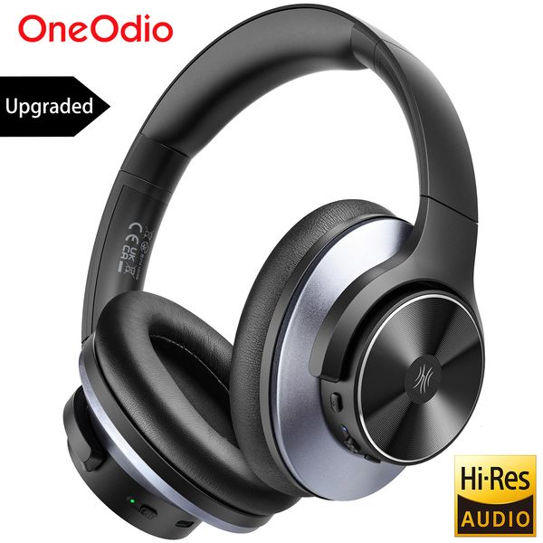 

cell phone earphones oneodio a10 hybrid active noise cancelling headphones with hi-res audio over ear bluetooth wireless headset anc microph