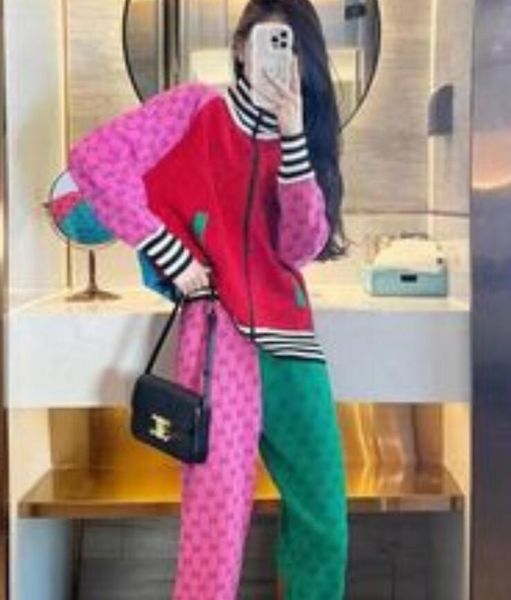 

women's tracksuits for supre knitted dress long sleeve white and black casual suit 2 piece set knit pants sporting suit, Gray