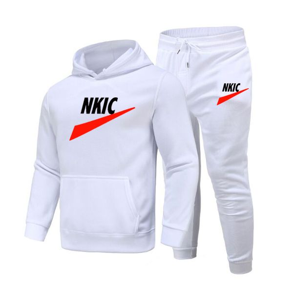 

mens tracksuit set casual sportswear men spring autumn stand collar jogging suit new male jacket sweatpants 2 pieces sets brand logo print, Gray