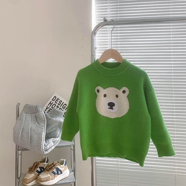 

snpbaby kid's pullover cashmere sweater half-height round neck boys' clothing autumn and winter sweater baby thickened cardigan cu, Blue