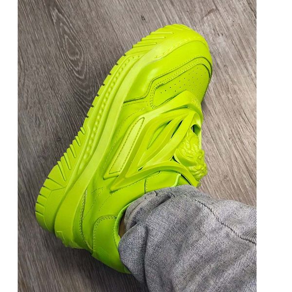 

italy odissea sneakers thick greek soles casual shoes triple black white multi-color cattle leather men medusa trainers 01