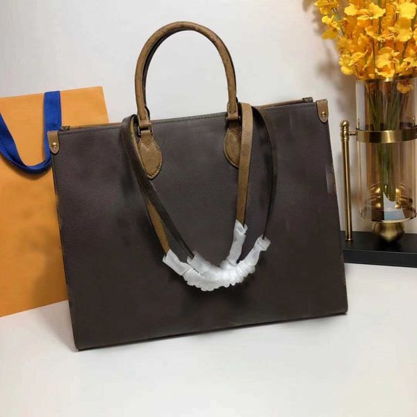 

designers lvity 5a bags womens tote fashion handbag onthego on the go hobo women oxidate leather mm gm shoulder luxury bag flower letter lad