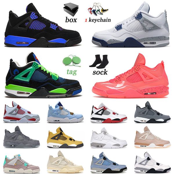 

jumpman 4 jorden basketball shoes for men women 4s blue thunder midnight navy sail canvas noir doernbecher mens og sneakers