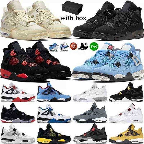 

2022 dr shoes men women basketball 4 4s red thunder sail black cat whit