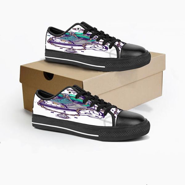 

custom fashion shoes classic newdiy canvas skateboard casual accept triple black customization uv printing low cut mens womens sports sneake