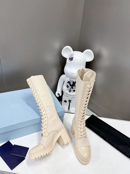 

classic letter boots designer winter coarse heel women shoes leather flamingos love arrow 0720, Black