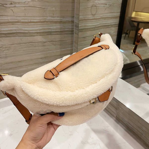 

designer bag paris pack designer brand chest women bag france teddy luxury terry fanny l lambswool plush printed crossbody waist handbags la
