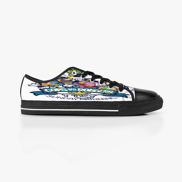 

custom shoes classic canvas low cut skateboard casual triple black accept customization uv printing low mens womens sports sneakers breathab