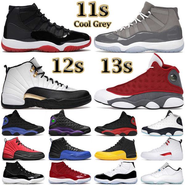 

basketball shoes sports sneakers cool grey bred concord space university gold 13s court purple mens men women jam 12s royalty taxi utility l, Black;white