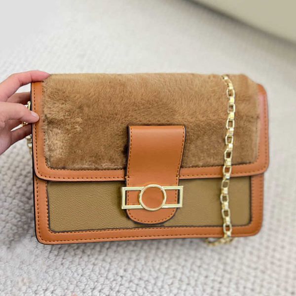 

designer bag bags handbag designer women bags plush underarm chain bag handbags flap shoulder purse soft wool genuine leather fashion letter